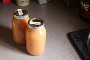 2 quarts of homemade applesauce