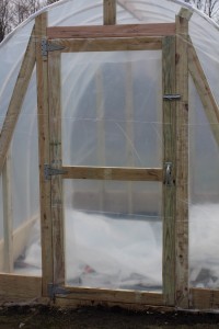 Door of greenhouse